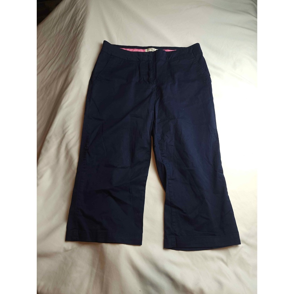 Liz Claiborne New York Navy Blue Capri Pants Womens Size 12 Cropped Trousers